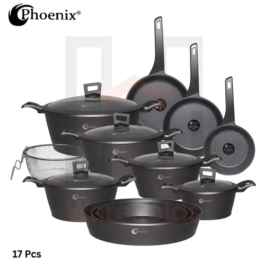 Phoenix 17 Pcs Grey Set (PFANNE-POELE)