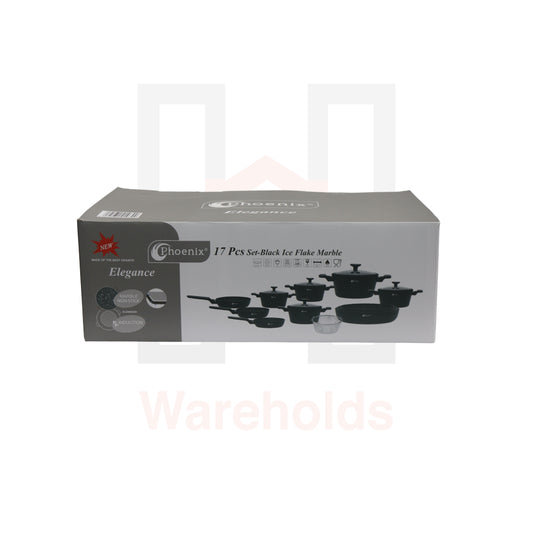 Aluminum die cast marble black Ice flake 17 pcs