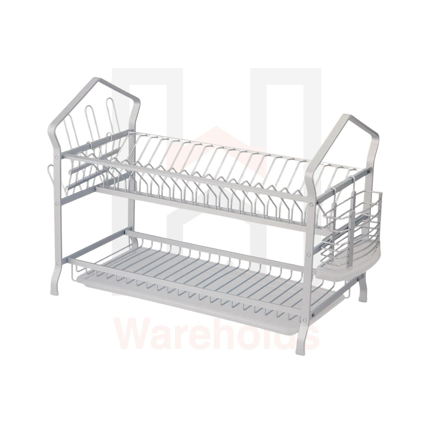 Phoenix 2-Tier Full Silver Kitchen Dish Rack